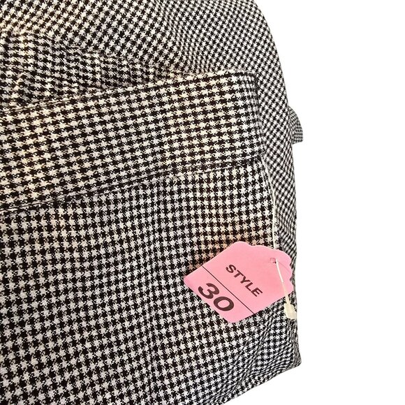 Jms Pants Just My Size Womens Plus Houndstooth Size 30 Black Cream Plaid JJ3857 - Picture 5 of 8